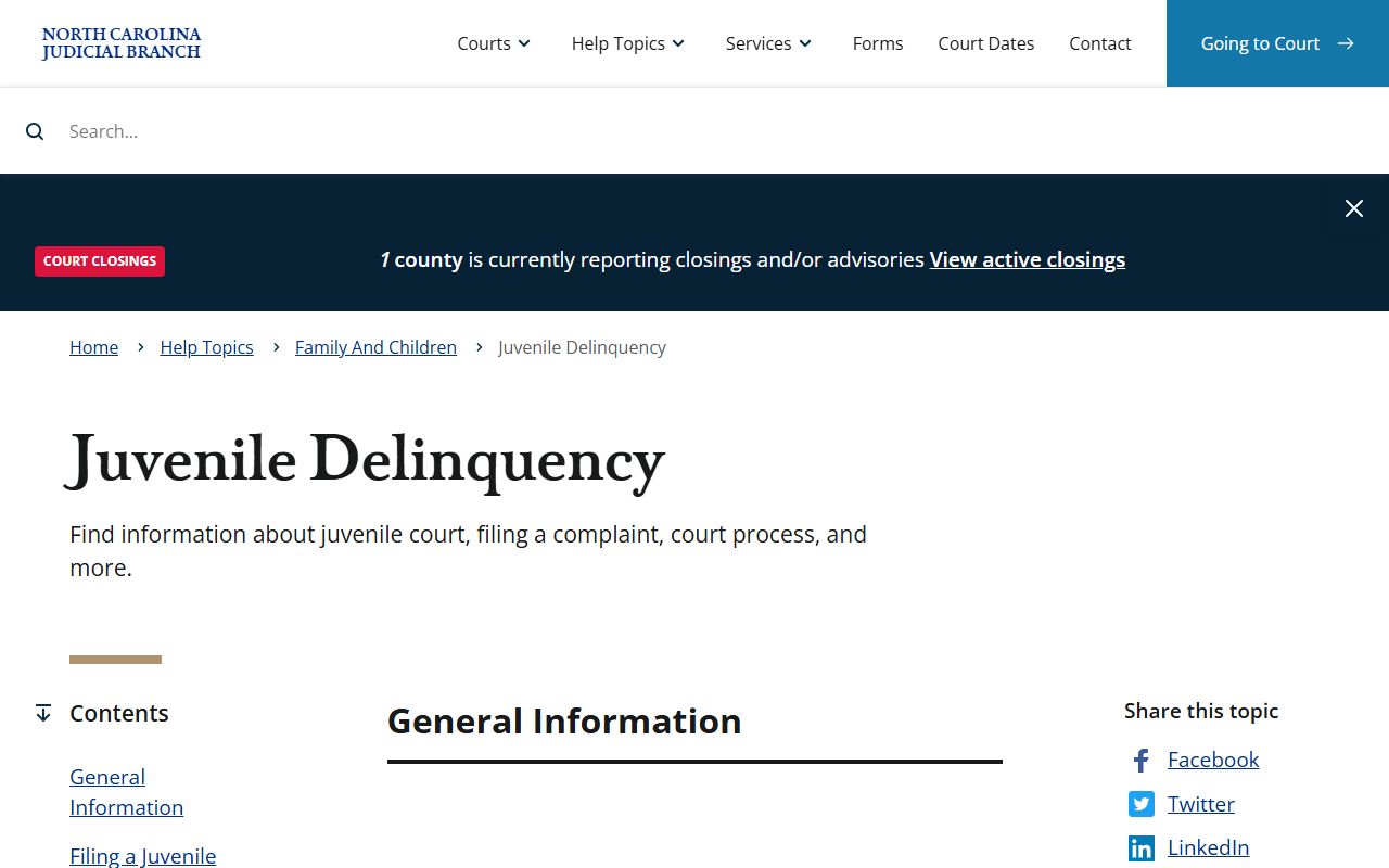 Union County criminal records guidance on confidential juvenile delinquency court records