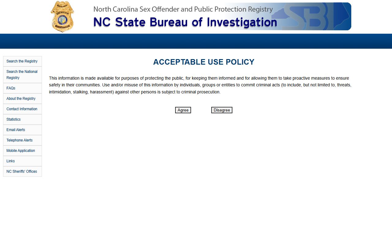 North Carolina sex offender registry used alongside a Union County warrant search